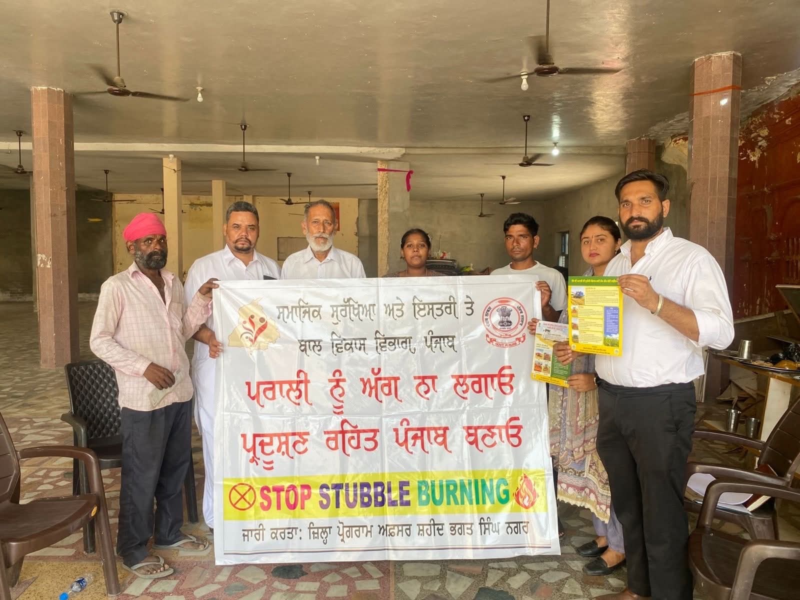 Farmers in village Birowal were made aware about not burning stubble.